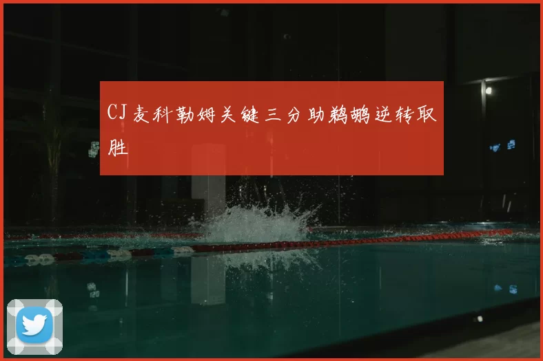 CJ麦科勒姆关键三分助鹈鹕逆转取胜